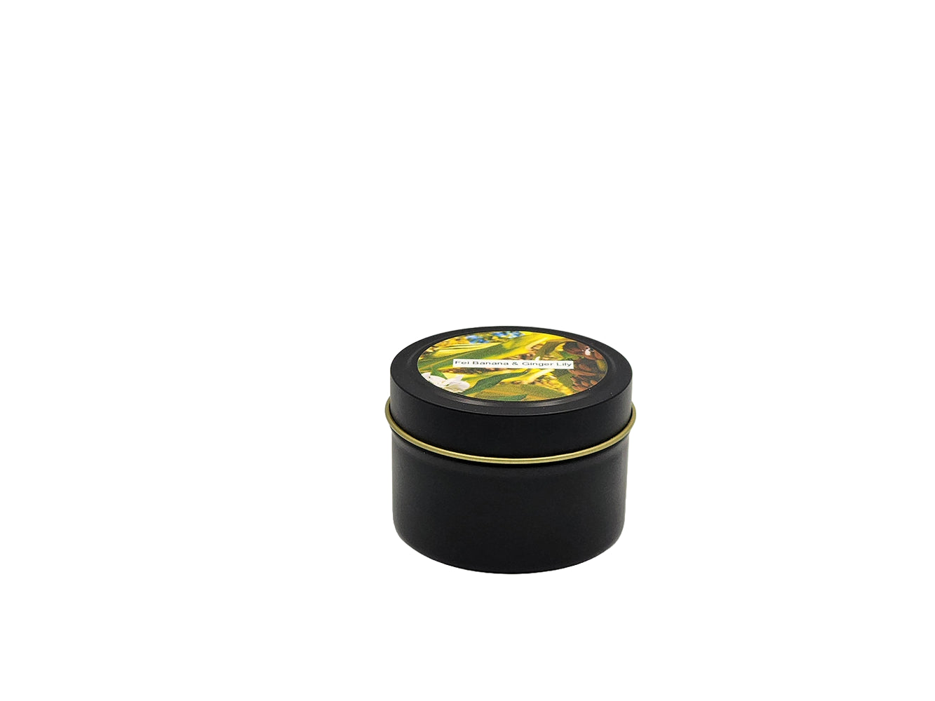 Fei Banana & Ginger Lily - 4oz Tin - 1 Wic - Black