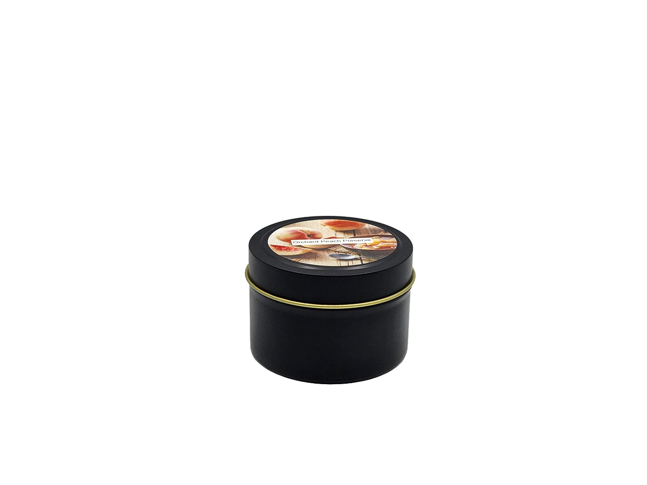 Orchard Peach Preserve - 4oz Tin - 1 Wic - Black