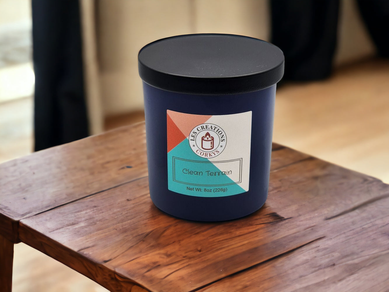 Clean Terrain - 10oz Jar - Wood Wick - Blue
