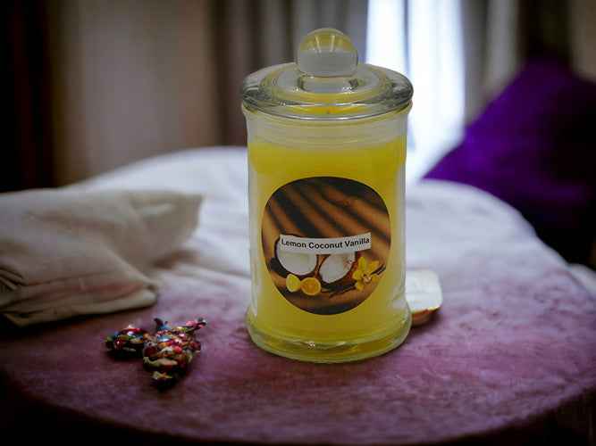 Lemon Coconut Vanilla - 4.7oz Jar - 1 Wick