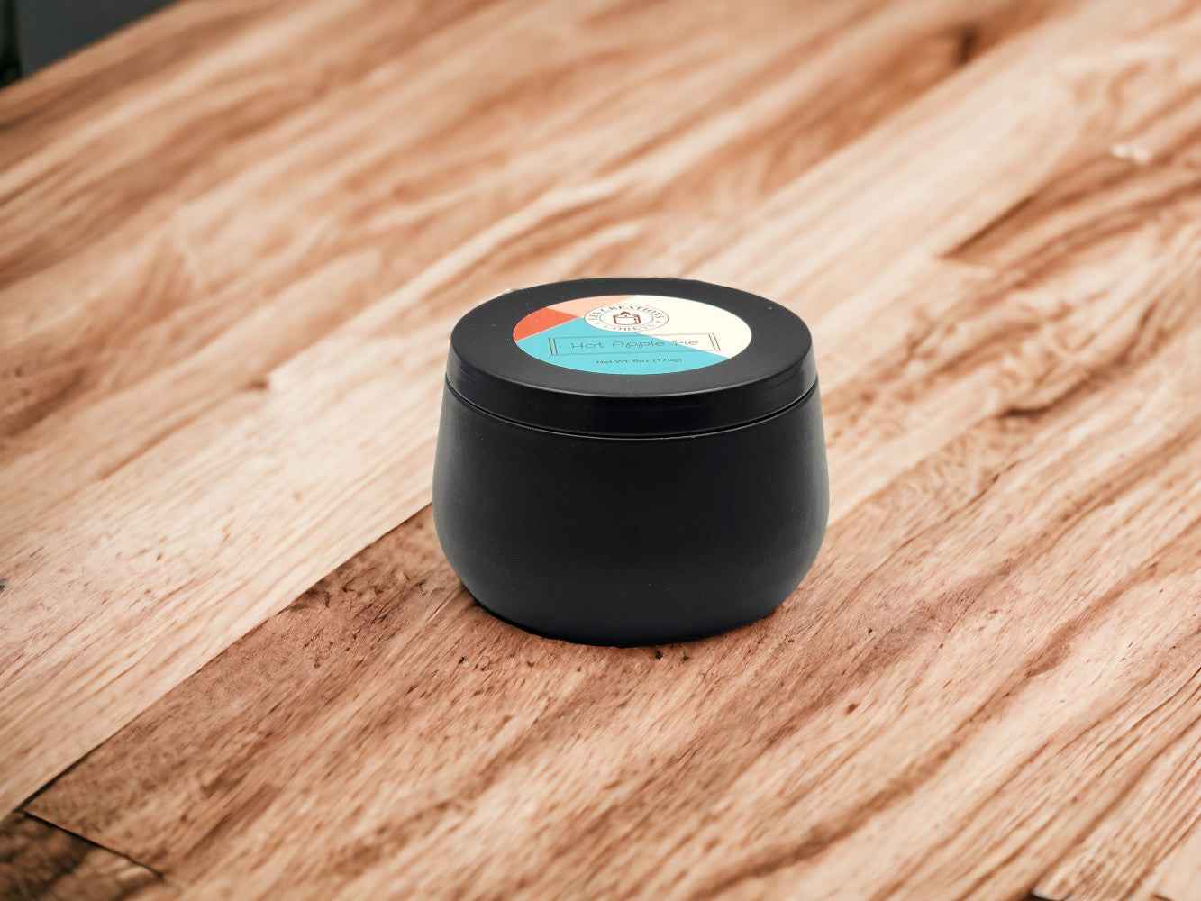 Hot Apple Pie 8oz Tin Candle - 1 Wick - Black