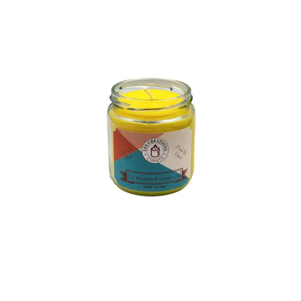 Fei Banana & Ginger Lily 8oz Jar Candle - 1 Wick