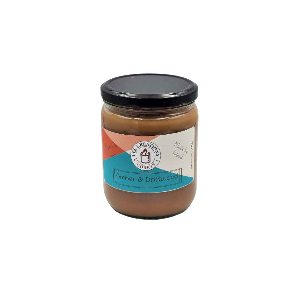 Amber & Driftwood 16oz Jar Candle - 2 Wick