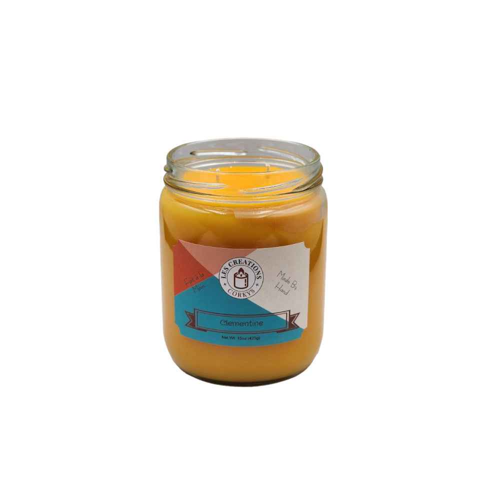 Clementine 8oz Jar Candle - 2 Wick Aromatherapy Scent
