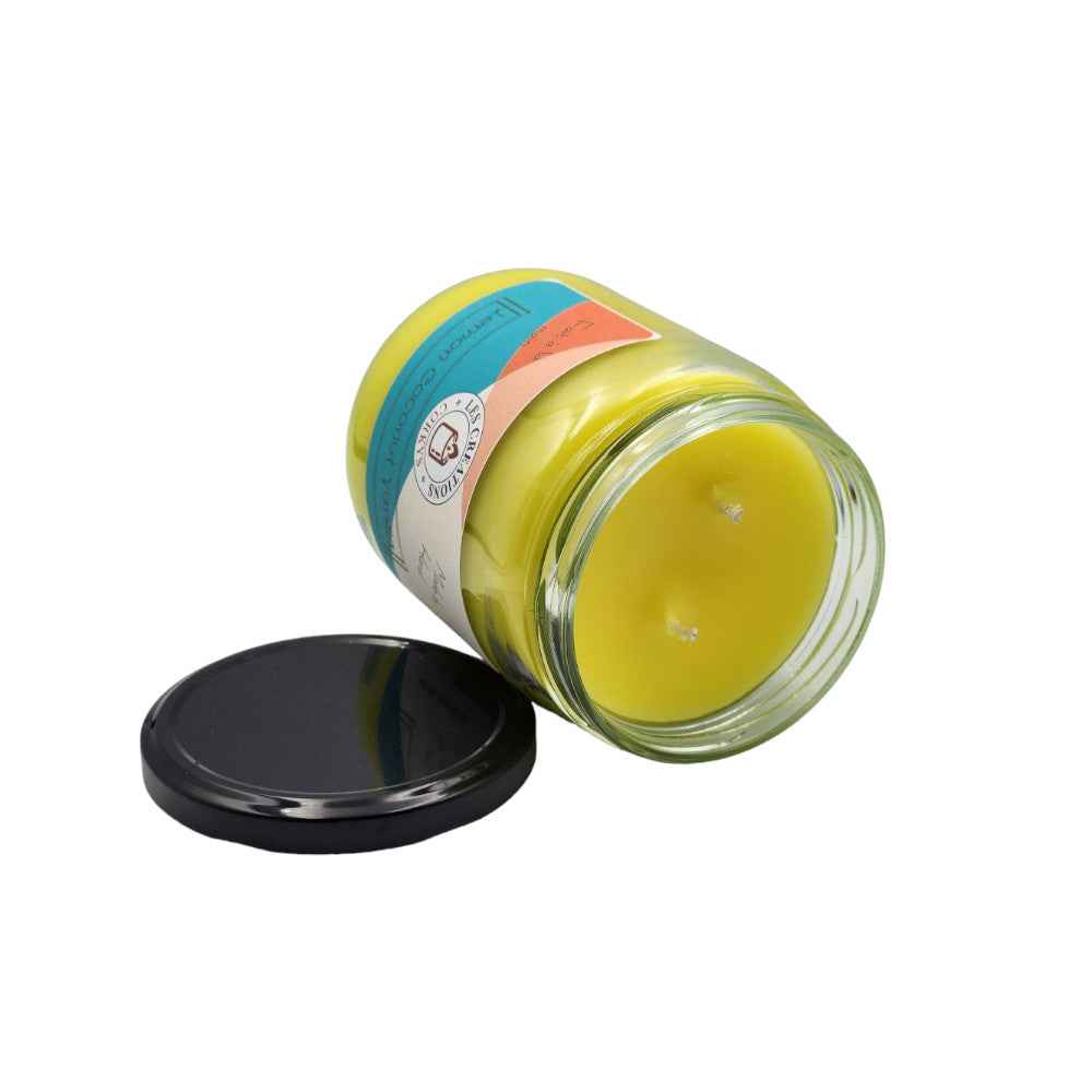 Lemon Coconut Vanilla 16oz Jar Candle - 2 Wick