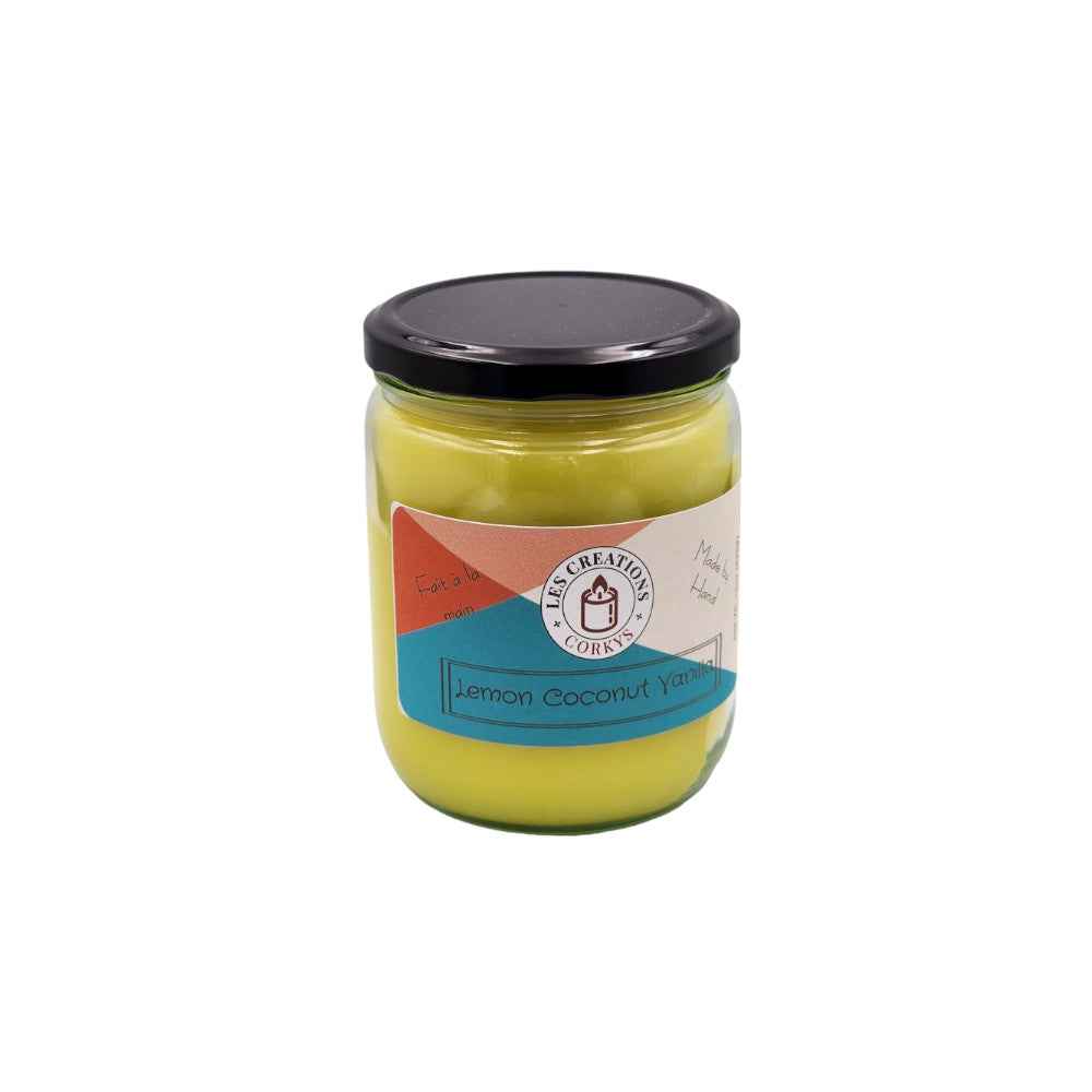 Lemon Coconut Vanilla 16oz Jar Candle - 2 Wick
