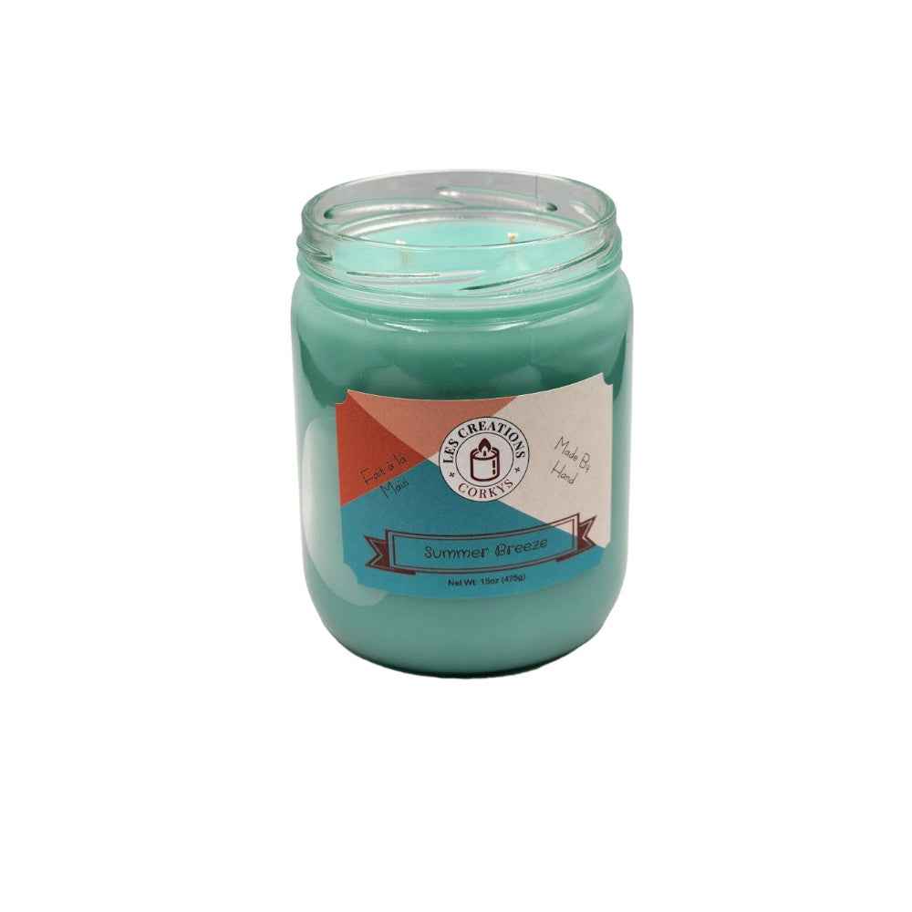 Summer Breeze 16oz Jar Candle - 2 Wick for a Refreshing Aromatic Experience