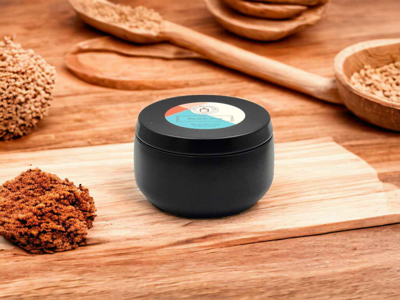 Beach Day Candle - 2 Wick - Black/Wood