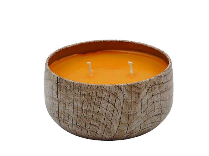 Clementine - 8oz Tin - 2 Wic - Black/Wood