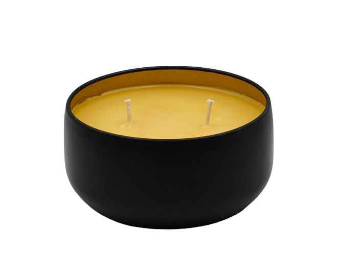 Orchard Peach Preserve - 8oz Tin - 2 Wick - Black/Wood