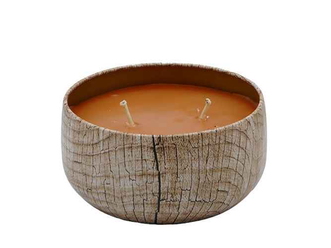 Rice Milk & Santal - 8oz Tin - 2 Wick - Black/Wood