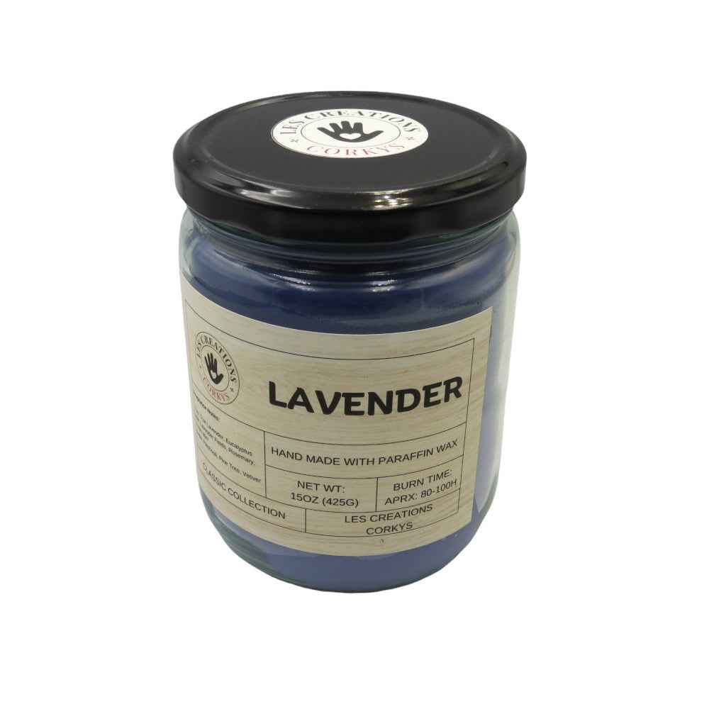 Lavender 16oz Jar Candle - 2 Wick Candle for Relaxation