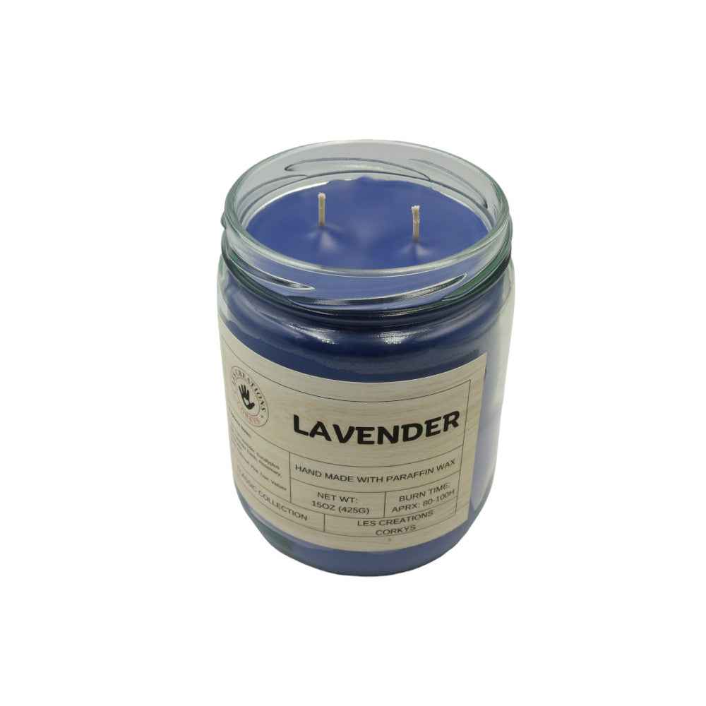 Lavender 16oz Jar Candle - 2 Wick Candle for Relaxation