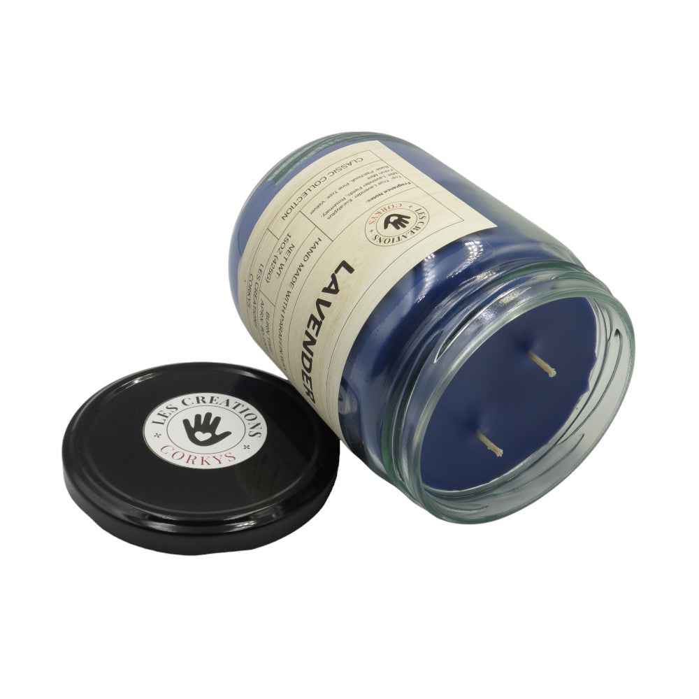 Lavender 16oz Jar Candle - 2 Wick Candle for Relaxation