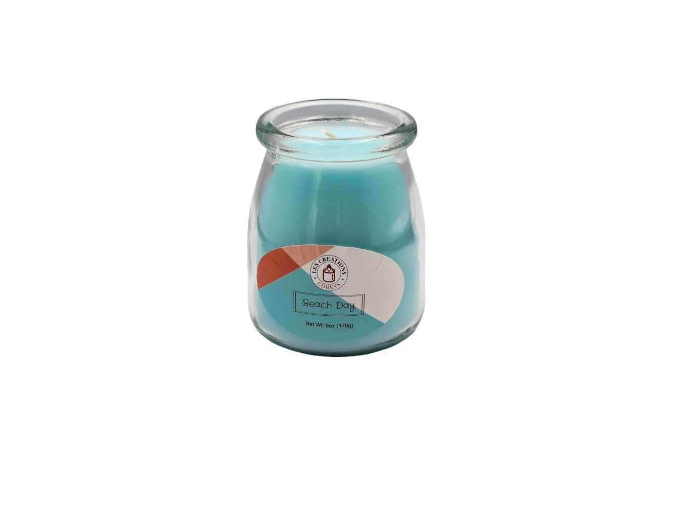Beach Day 7oz Jar Candle - 1 Wick-Les Creations Corkys