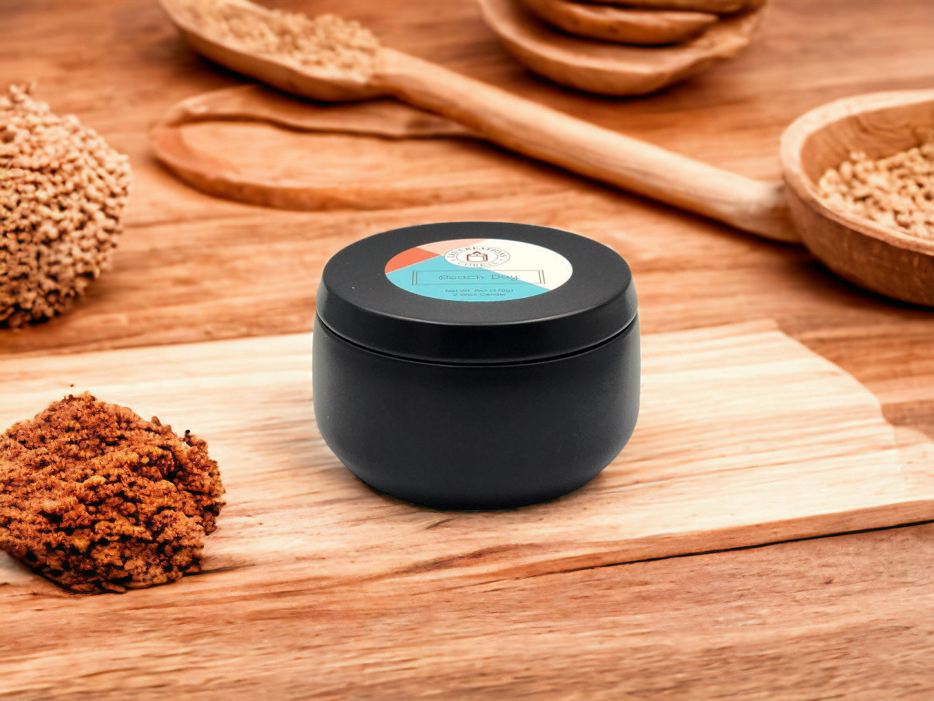 Beach Day - 2 Wick - Black/Wood