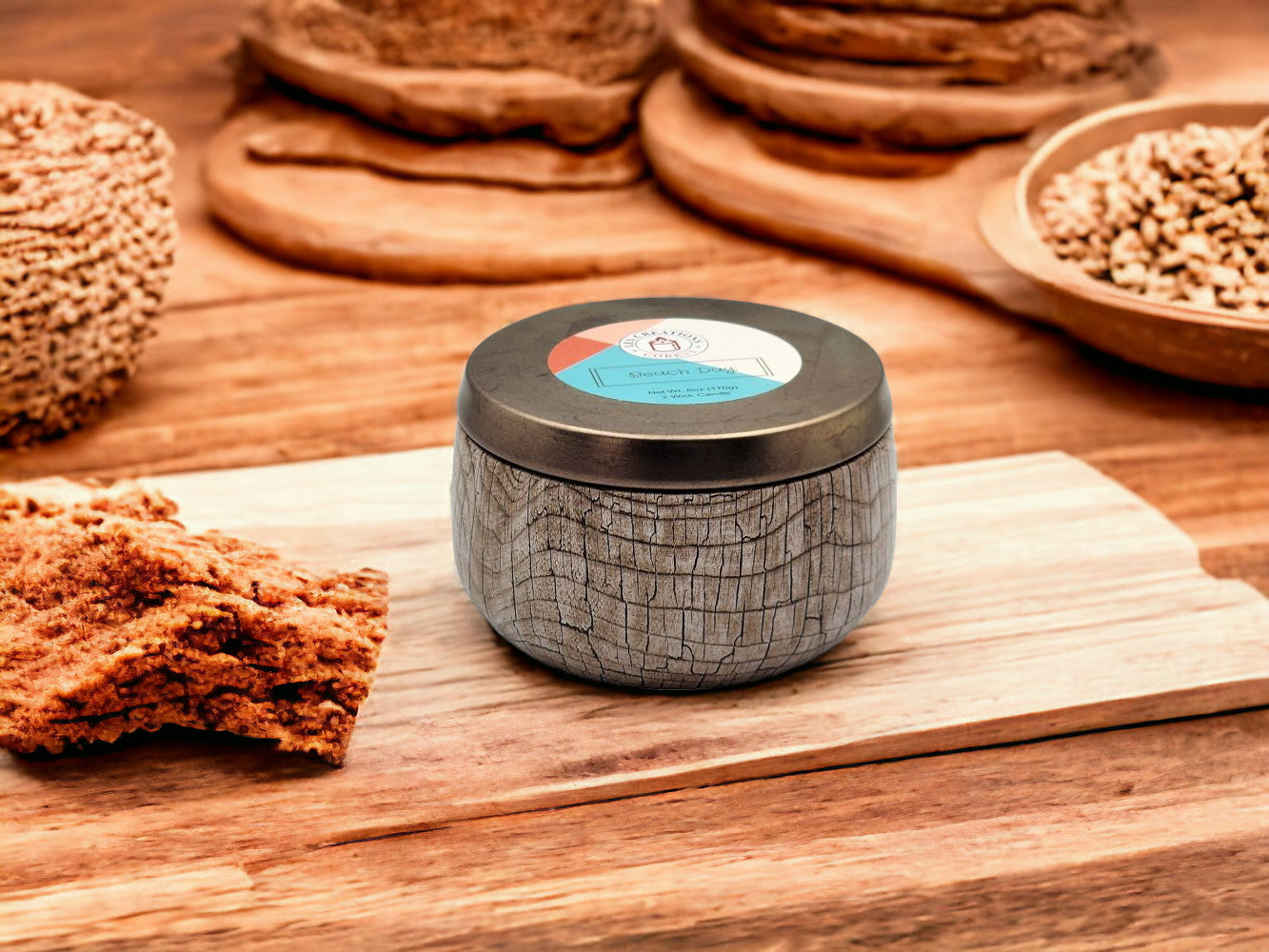 Beach Day - 2 Wick - Black/Wood