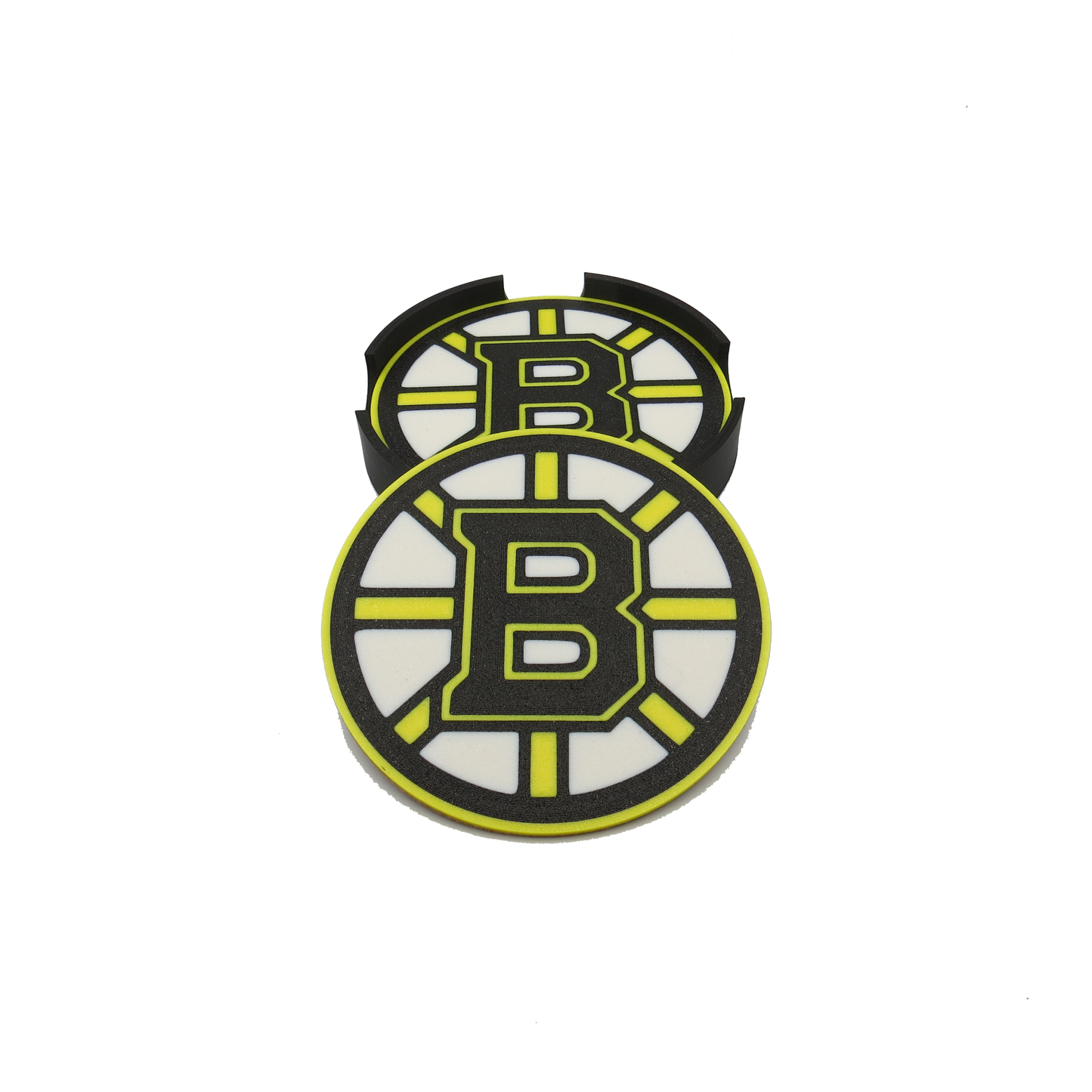 Set of 4 Coasters "Boston Bruins" NHL Hockey Decor