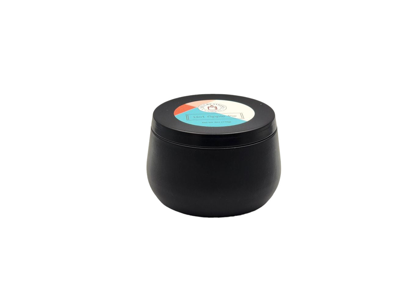 Hot Apple Pie 8oz Tin Candle - 1 Wick - Black-Les Creations Corkys