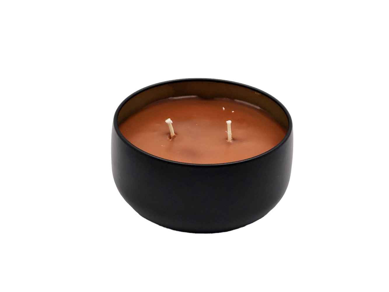 Hot Apple Pie - 8oz Tin - 2 Wick - Black/Wood-Les Creations Corkys