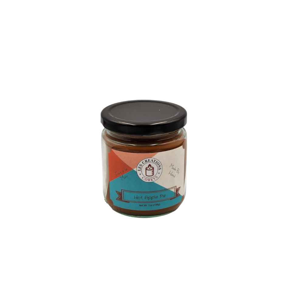 Hot Apple Pie 8oz Jar Candle - 1 Wick-Les Creations Corkys