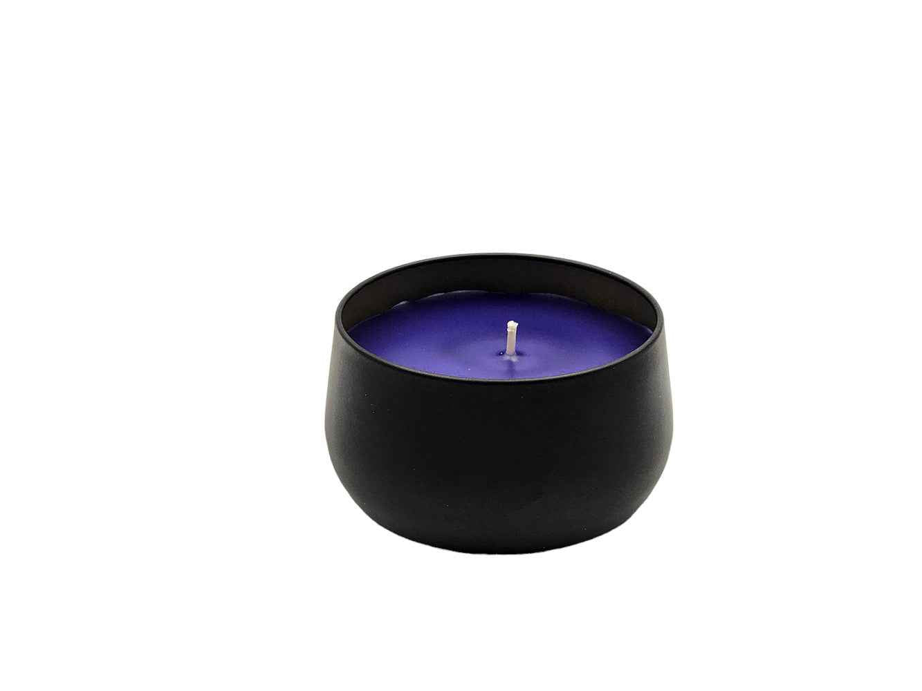 Lavender - 8oz Tin - 1 Wic - Black-Les Creations Corkys