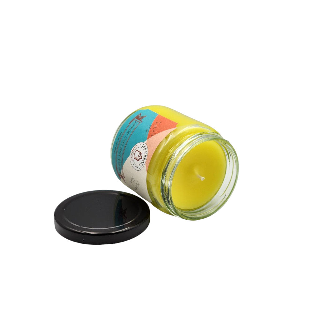 Lemon Coconut Vanilla - 8oz Jar - 1 Wick