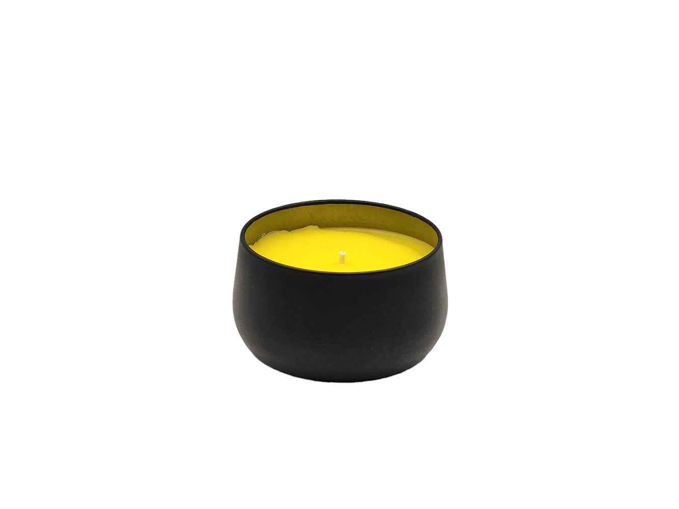 Lemon Coconut Vanilla - 8oz Tin - 1 Wic - Black-Les Creations Corkys