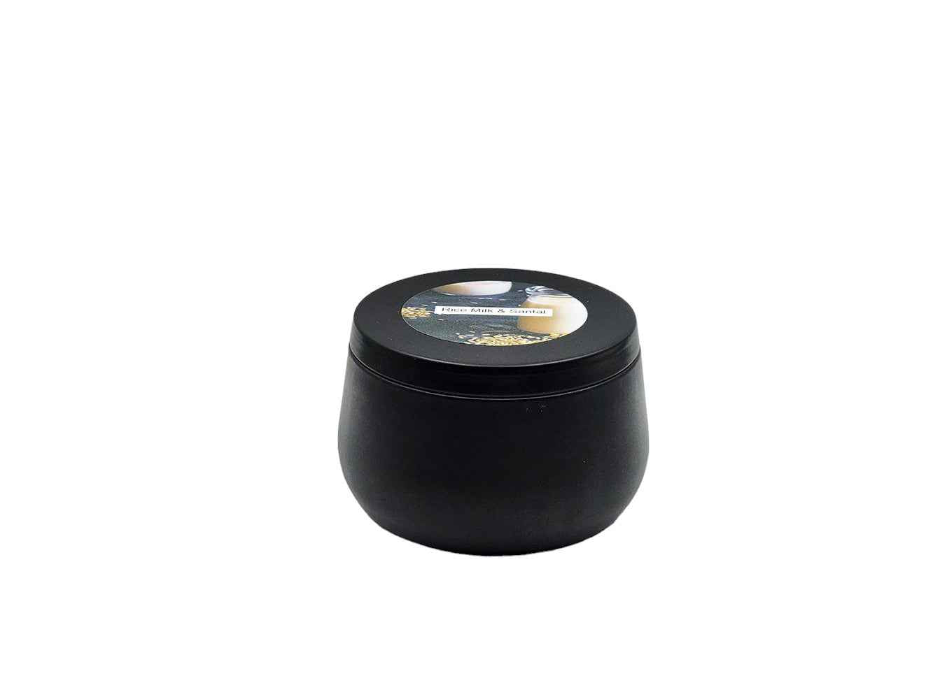 Rice Milk & Santal - 8oz Tin - 1 Wic - Black-Les Creations Corkys