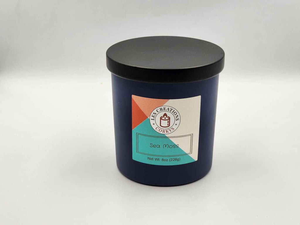 Sea Moss - 10oz Jar - Wood Wick - Blue