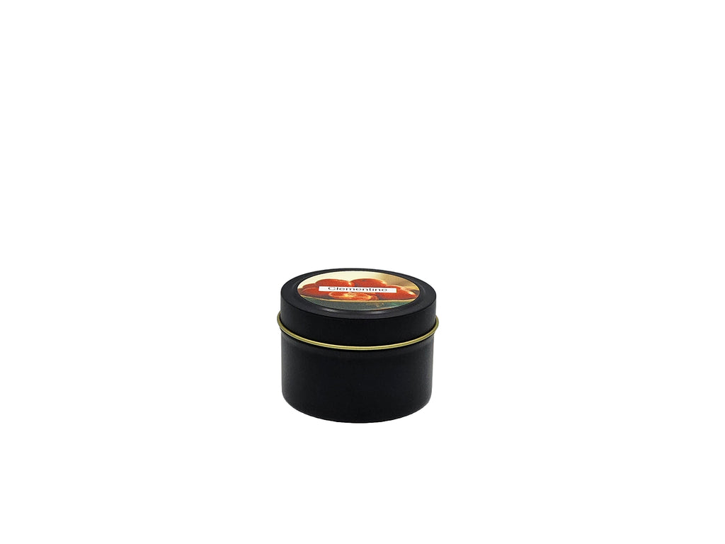 Clementine  - 4oz Tin - 1 Wic - Black