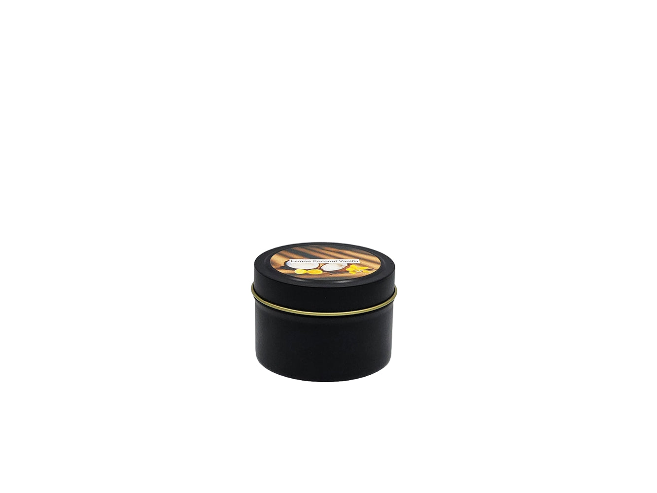 Lemon Coconut Vanilla  - 4oz Tin - 1 Wic - Black
