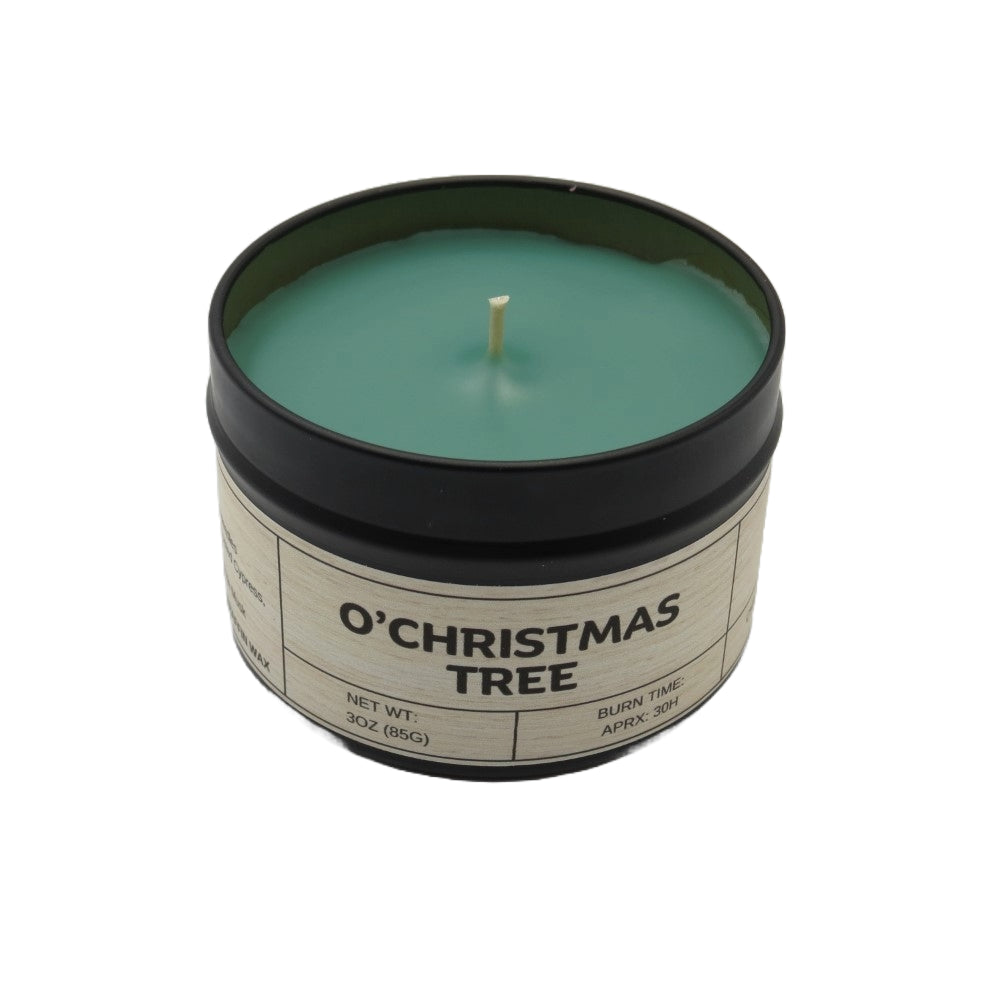 O'Christmas Tree 4oz Tin Candle - 1 Wick - Black