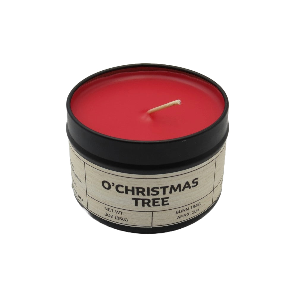 O'Christmas Tree 4oz Tin Candle - 1 Wick - Black