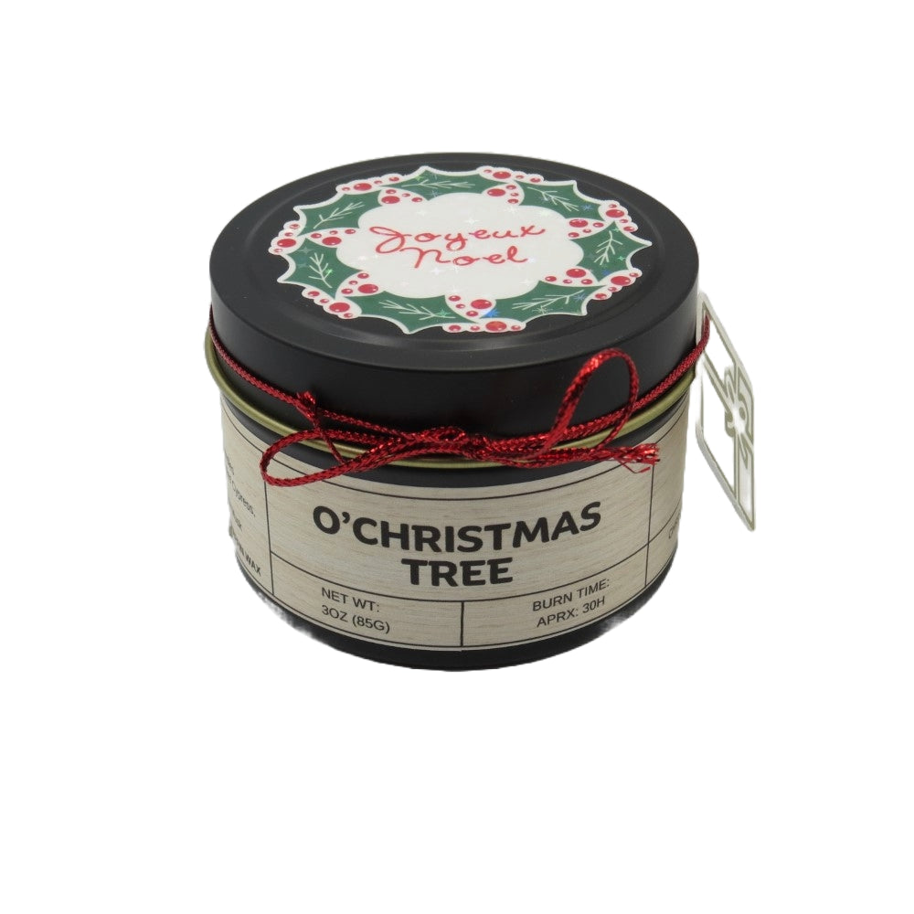 O'Christmas Tree 4oz Tin Candle - 1 Wick - Black