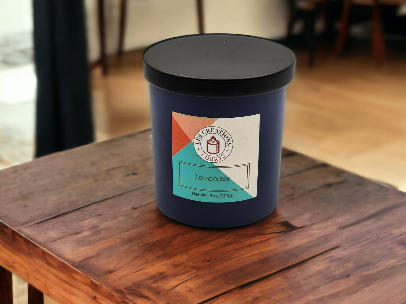 Lavender - 10oz Jar - Wood Wick - Blue