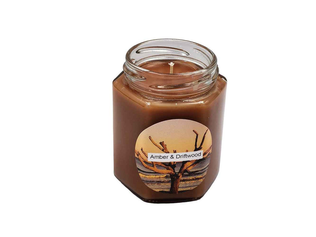 Amber and Driftwood - 6oz Jar - 1 Wic Candle