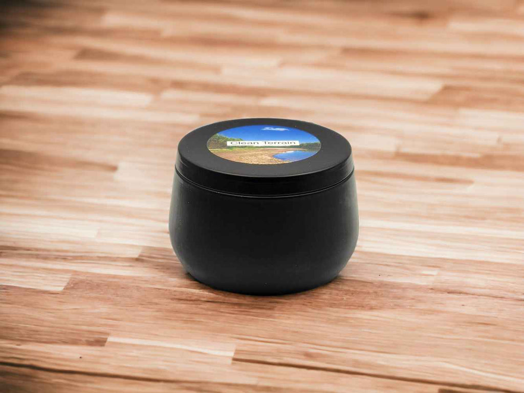 Clean Terrain - 8oz Tin - 1 Wic - Black