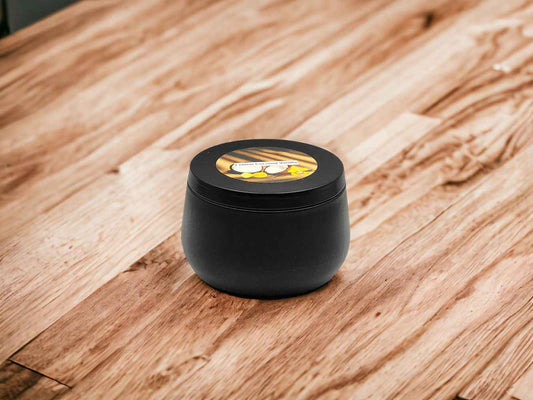 Lemon Coconut Vanilla - 8oz Tin - 1 Wic - Black