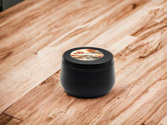 Orchard Peach Preserve- 8oz Tin - 1 Wic - Black