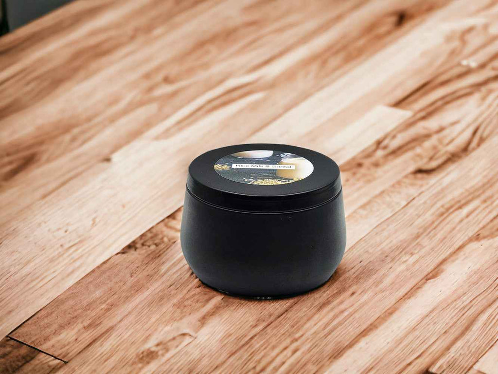 Rice Milk & Santal - 8oz Tin - 1 Wic - Black