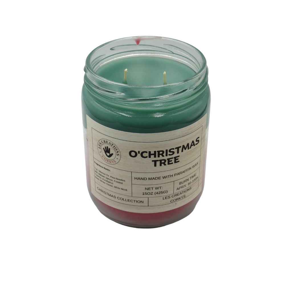 O'Christmas Tree 16oz Jar Candle - Festive Scent for Holiday Cheer