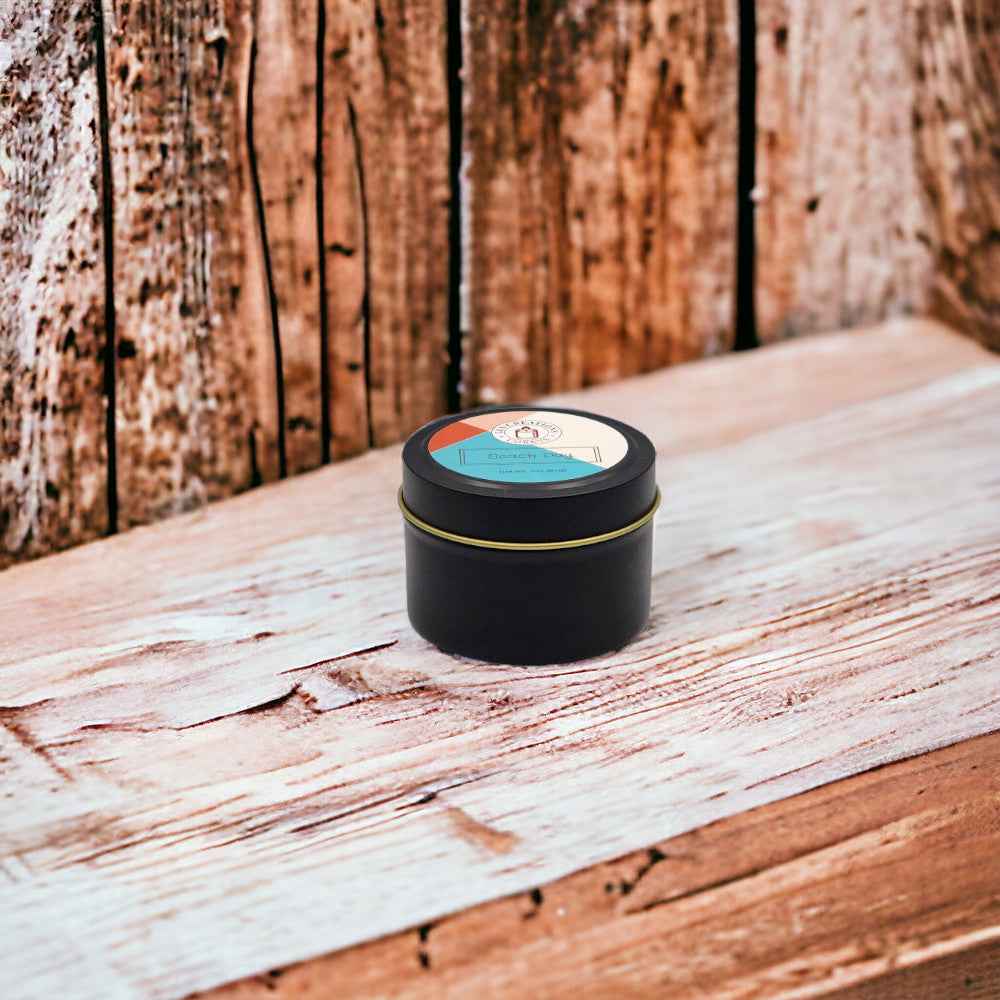 Beach Day 4oz Tin Candle - 1 Wick - Black
