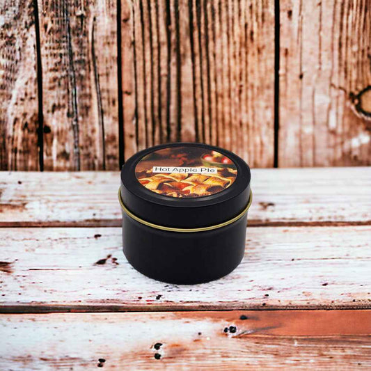 Hot Apple Pie - 4oz Tin - 1 Wic - Black