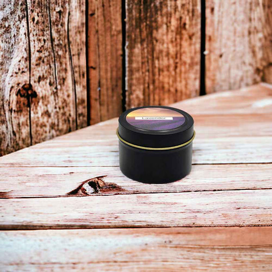 Lavender - 4oz Tin - 1 Wic - Black