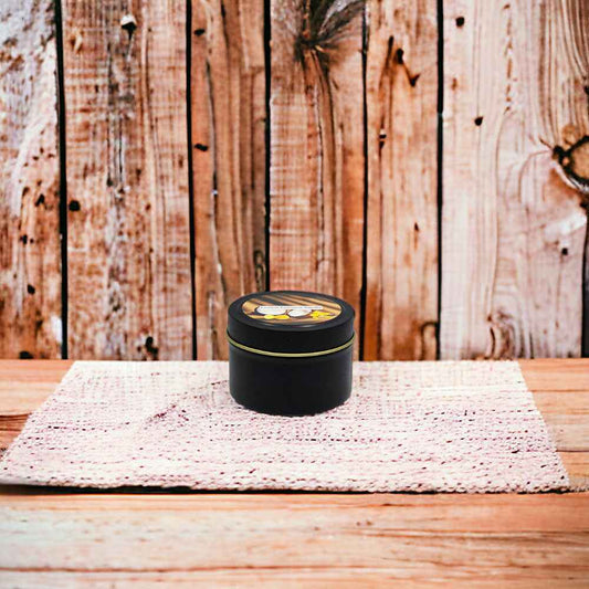 Lemon Coconut Vanilla  - 4oz Tin - 1 Wic - Black