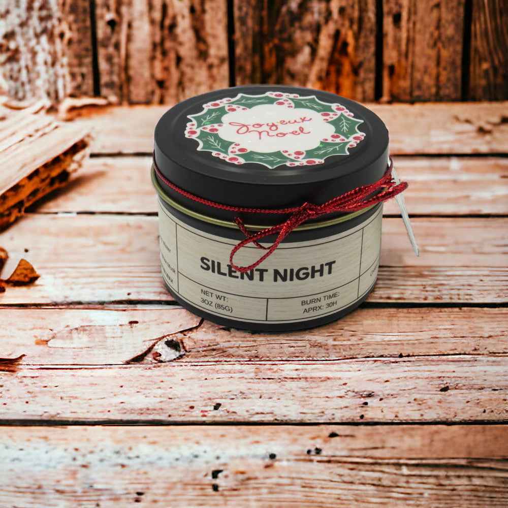 Silent Night 4oz Tin Candle - 1 Wick