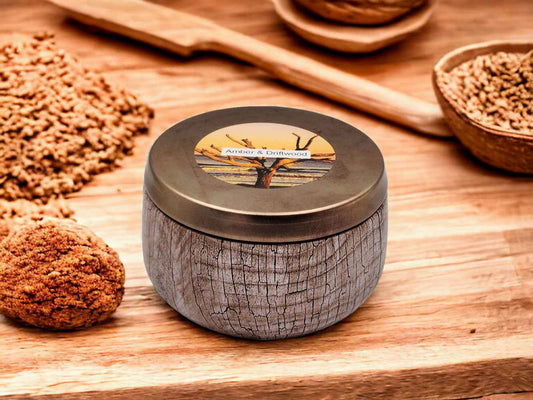 Amber & Drifwood - 2 Wick - Black/Wood