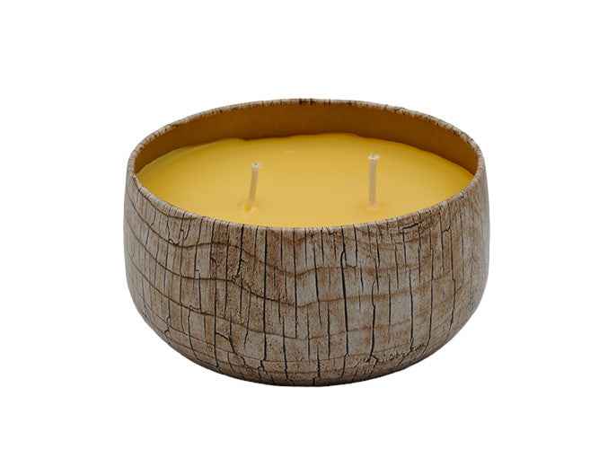 Orchard Peach Preserve - 8oz Tin - 2 Wick - Black/Wood