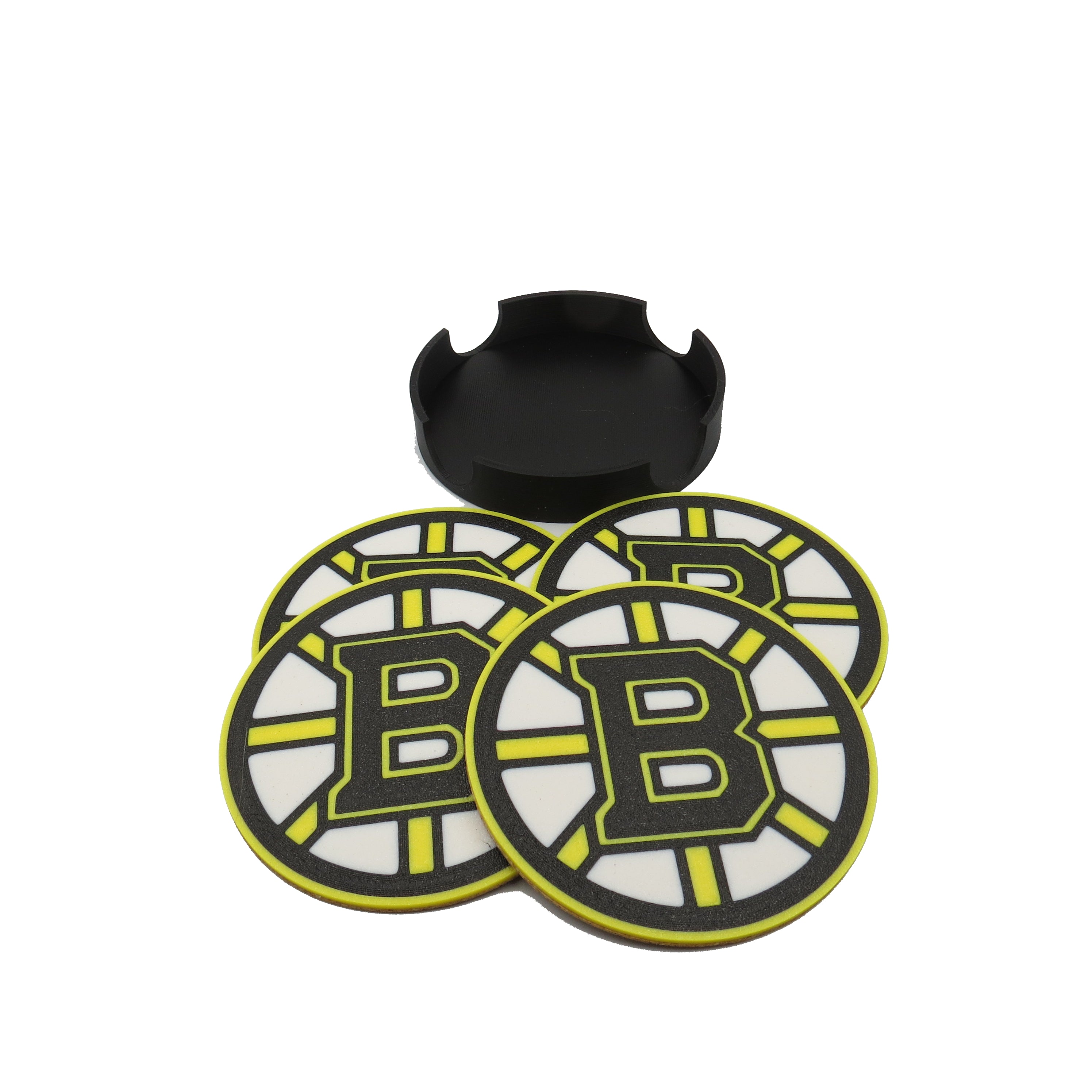 Set of 4 NHL Hockey Team Coasters – 3D Printed and Cork Decor Collection